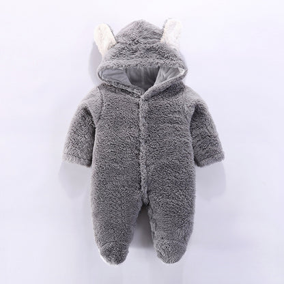 Soft & Cozy Hooded Baby Bear Jumpsuit