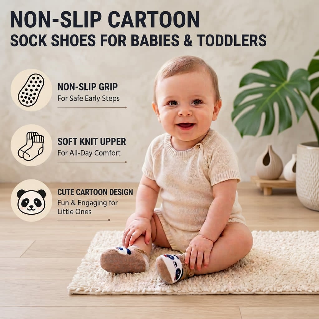 Non-Slip Cartoon Sock Shoes for Babies & Toddlers
