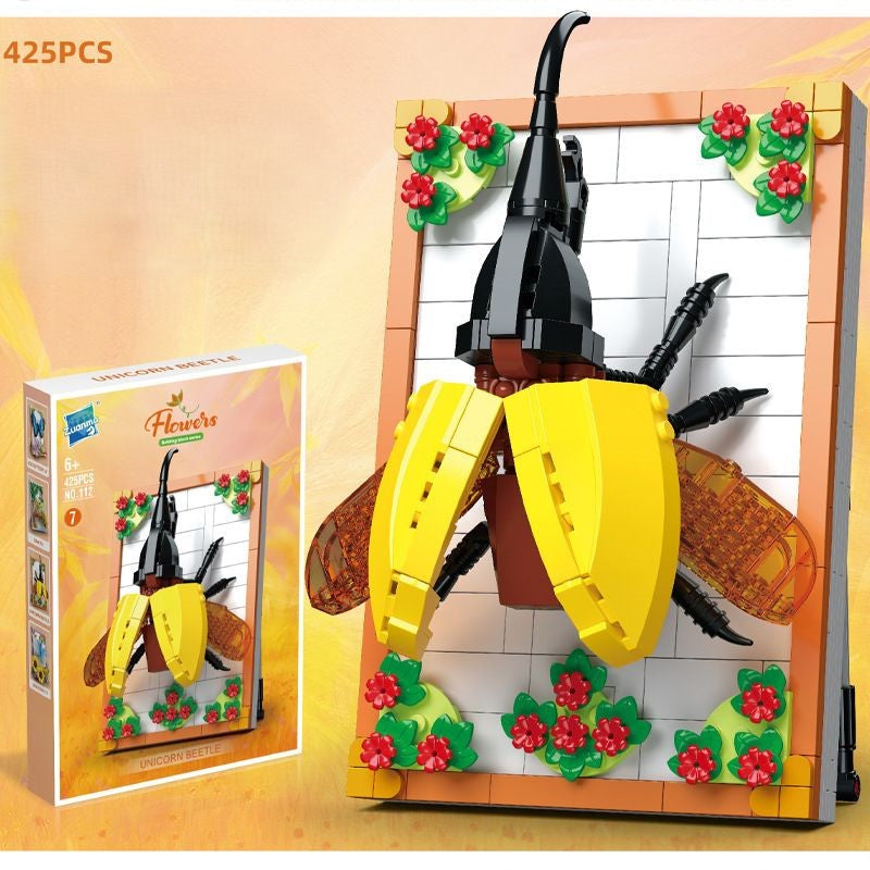 DIY 3D Nature Frame Building Blocks Set – Flowers & Insects