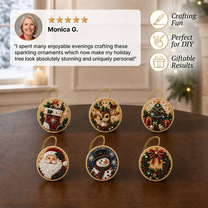 DIY Christmas Diamond Painting Ornament Kit – Festive Tree Hanging Decorations