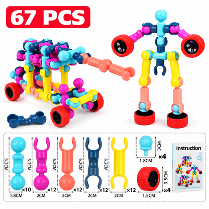 Educational DIY Building Set with Movable Joints