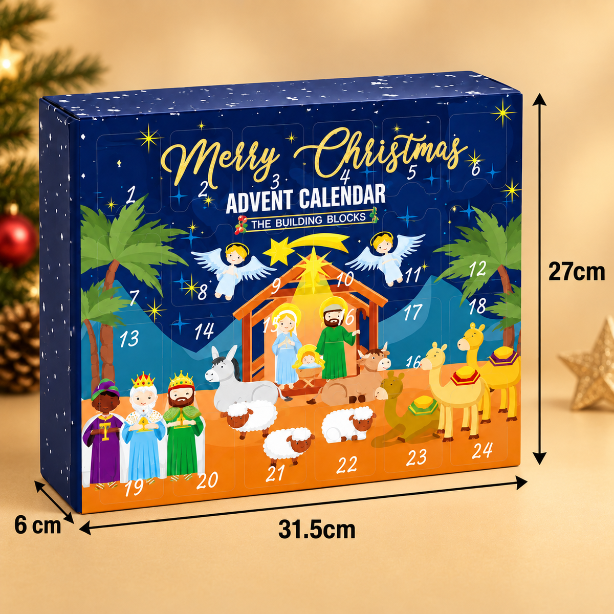 Christmas Nativity Building Blocks Advent Calendar for Kids