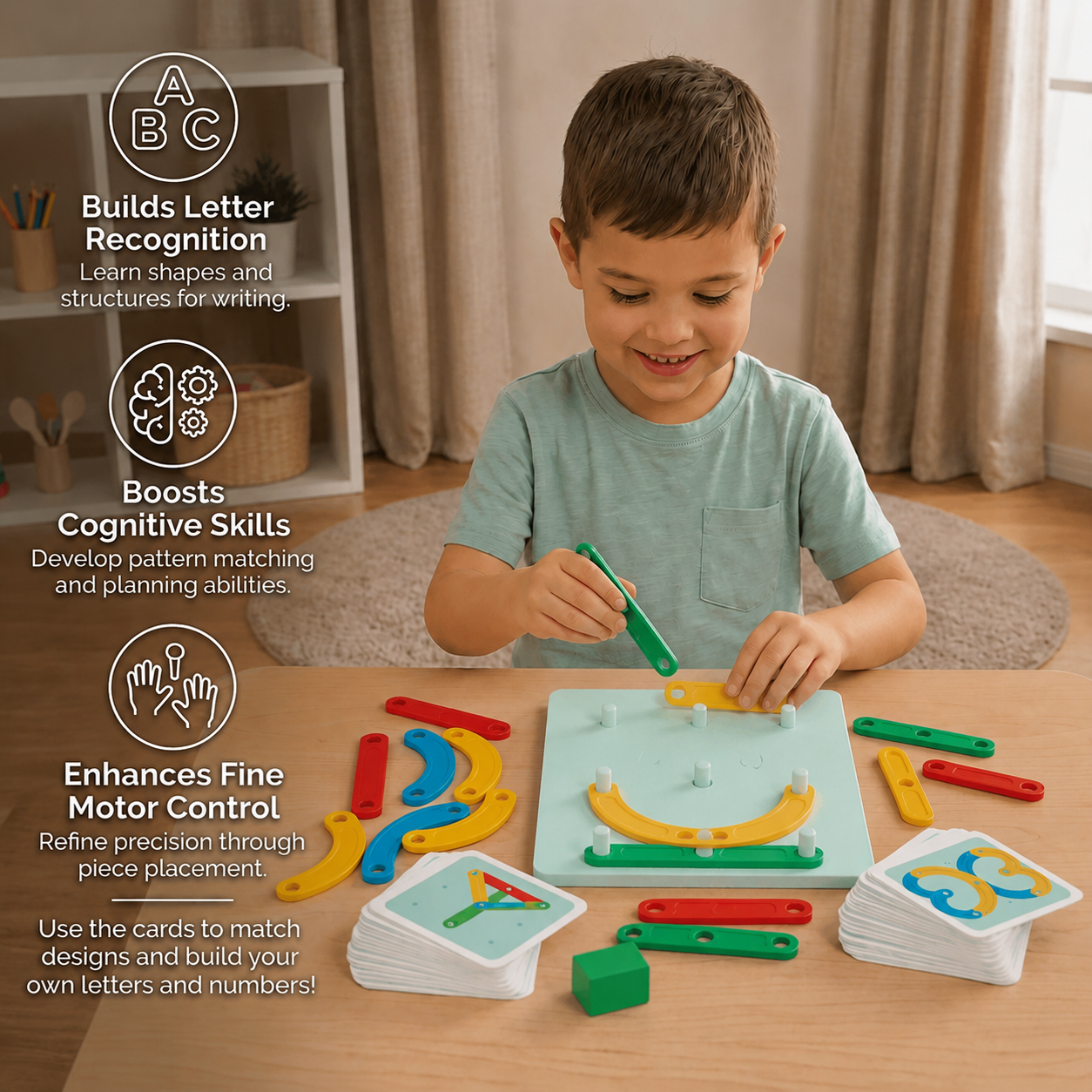 Educational Magnetic Letter & Number Building Set