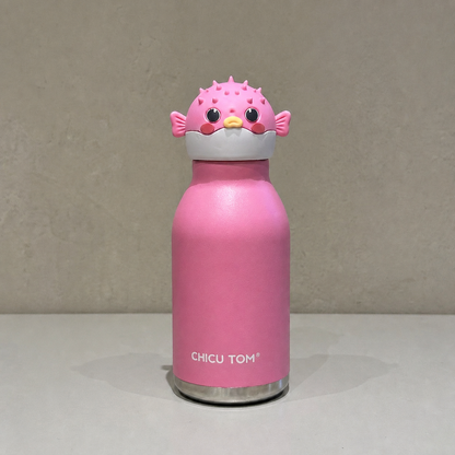 Cute Cartoon Animal Insulated Stainless Steel Straw Cup – 480ml