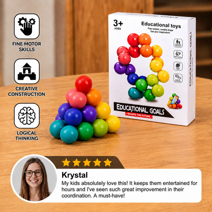 Colorful 3D Ball Building Set – Creative Construction & Fine Motor Skills Learning Toy for Kids