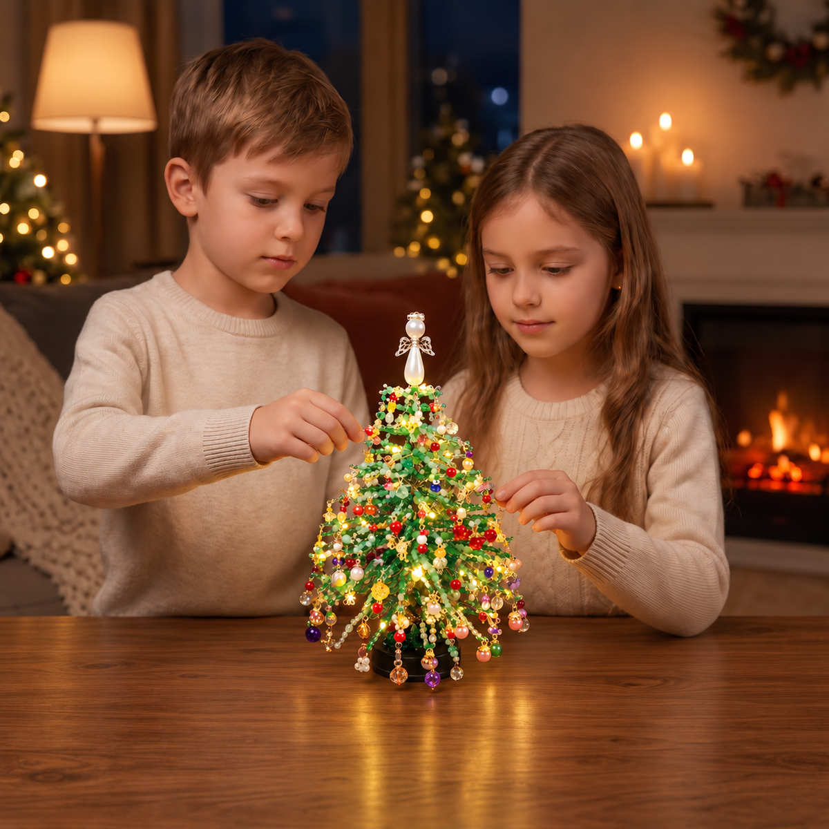 DIY Crystal Beaded Christmas Tree Craft Kit