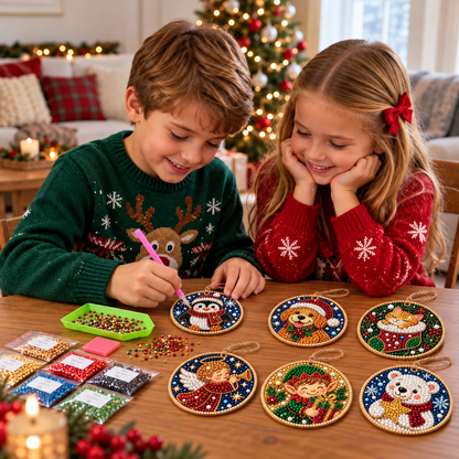 DIY Christmas Wooden Ornament Diamond Painting Kit