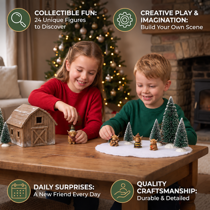 24-Day Highland Cow Advent Calendar with Collectible Mini Figurines