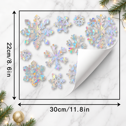 Reusable Snowflake Suncatcher Window Stickers