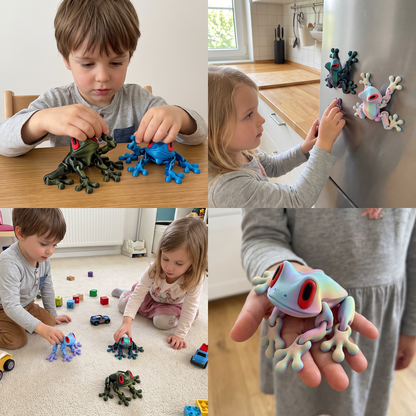 3D Printed Magnetic Flexible Frog Fidget Toy