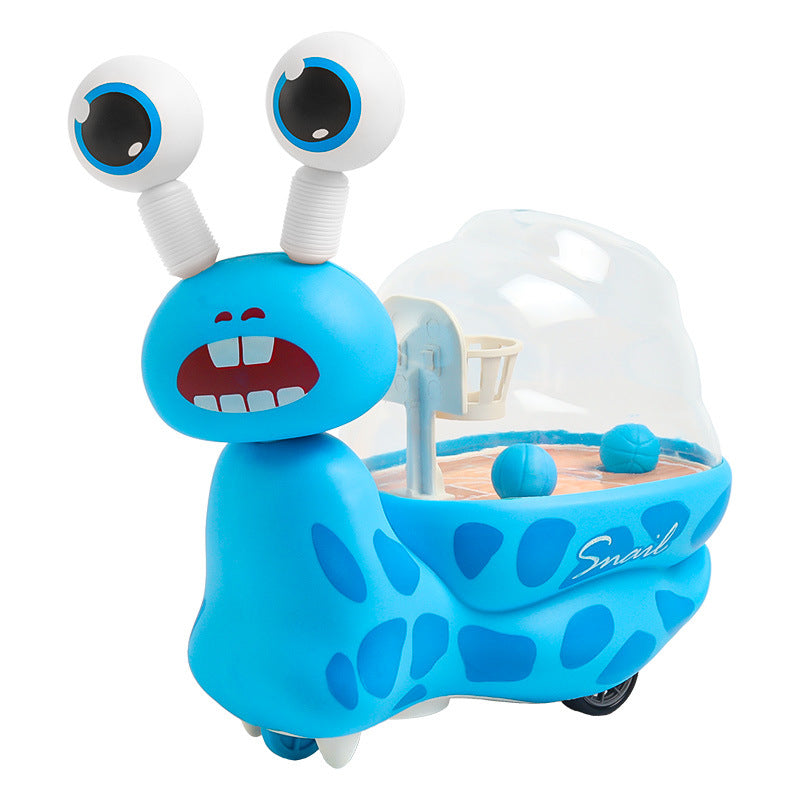 3-in-1 Moving Snail Toy with Basketball Hoop & Telescopic Eyes