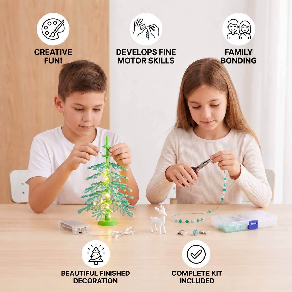 DIY Crystal Beaded Christmas Tree Craft Kit