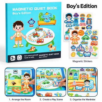 Montessori Magnetic Quiet Book – Creative Dress-Up & Scene Play