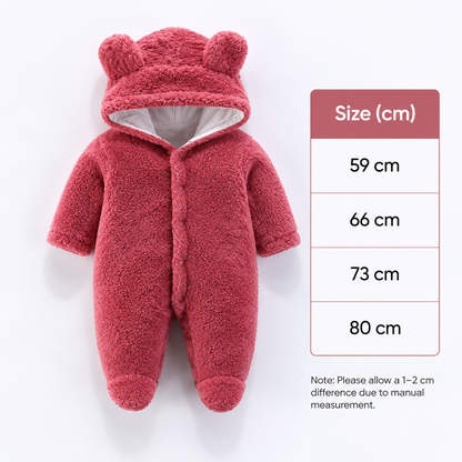 Soft & Cozy Hooded Baby Bear Jumpsuit