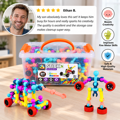 Educational DIY Building Set with Movable Joints