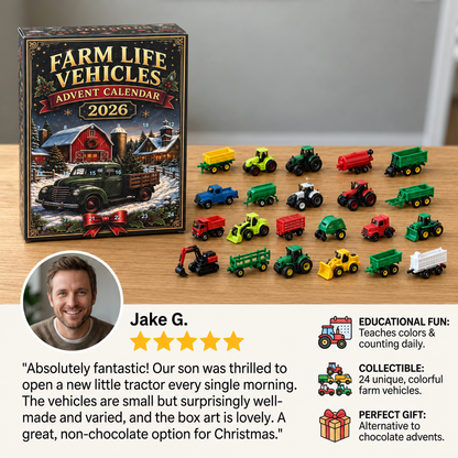 24-Day Farm Vehicles Christmas Advent Calendar