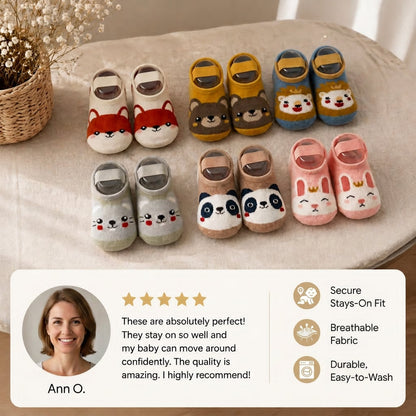 Non-Slip Cartoon Sock Shoes for Babies & Toddlers