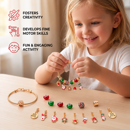 24-Day Christmas Bracelet Advent Calendar – DIY Jewelry-Making Kit for Girls