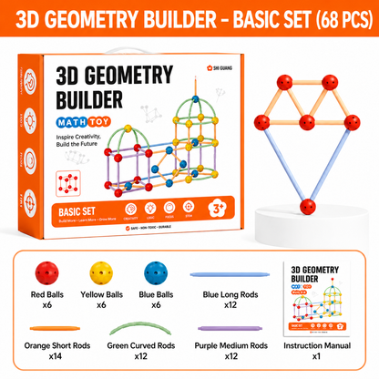 3D Geometry Building Kit – Educational Construction & Spatial Learning Toy