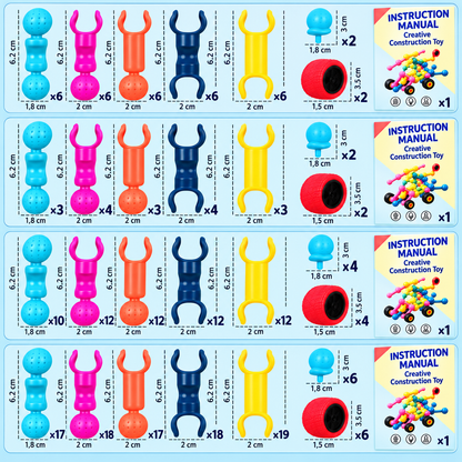 Educational DIY Building Set with Movable Joints