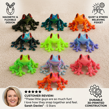 3D Printed Magnetic Flexible Frog Fidget Toy
