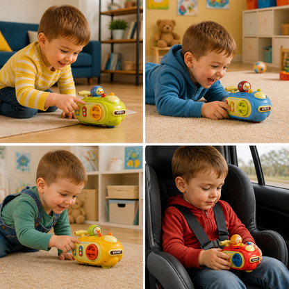 5-in-1 Press & Go Busy Car Toy for Fine Motor Skills Development