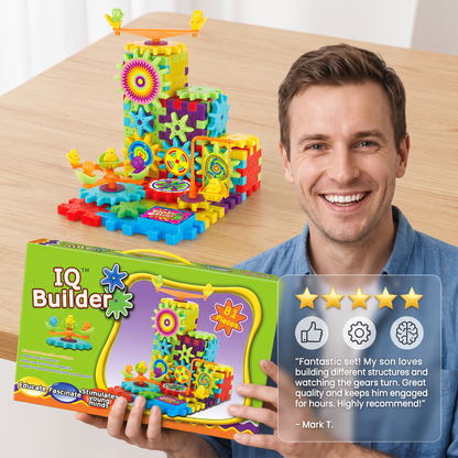 81-Piece STEM Gear Building Set – Interlocking Engineering Blocks for Kids