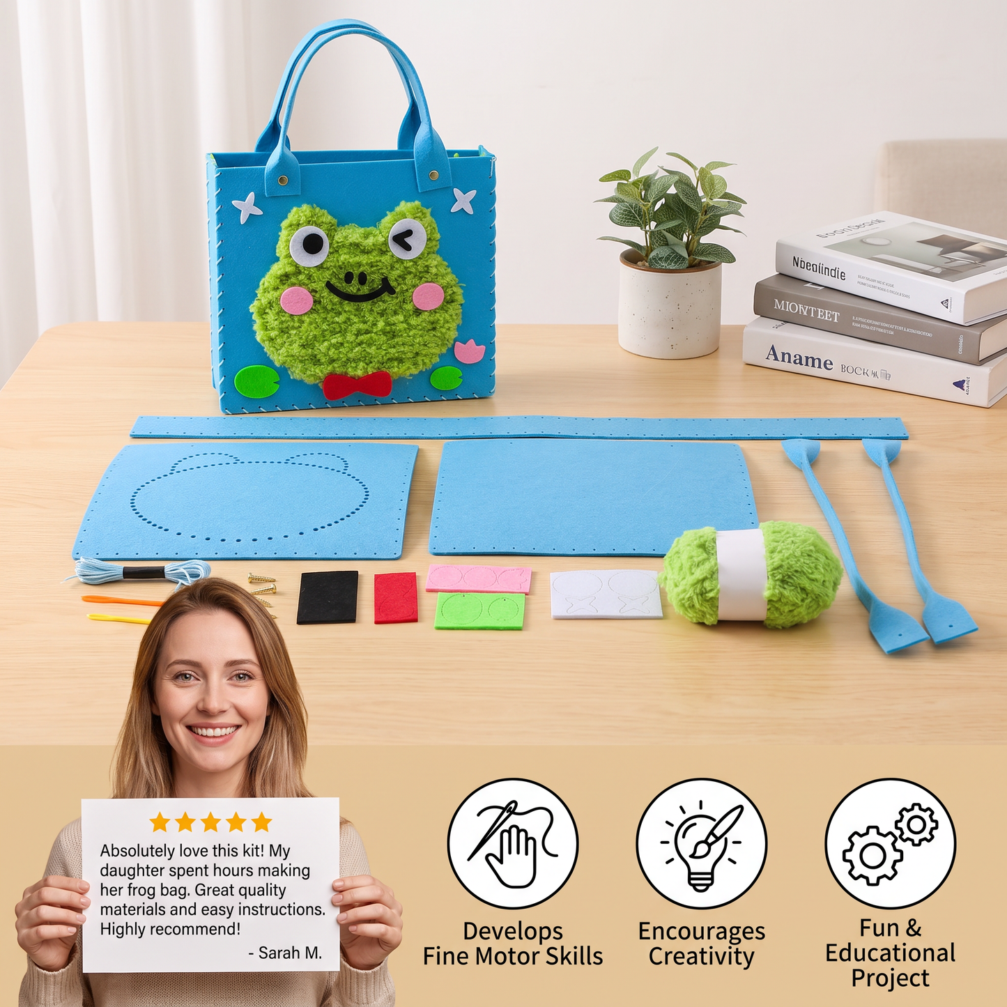 Kids DIY Plush Tote Bag Craft Kit