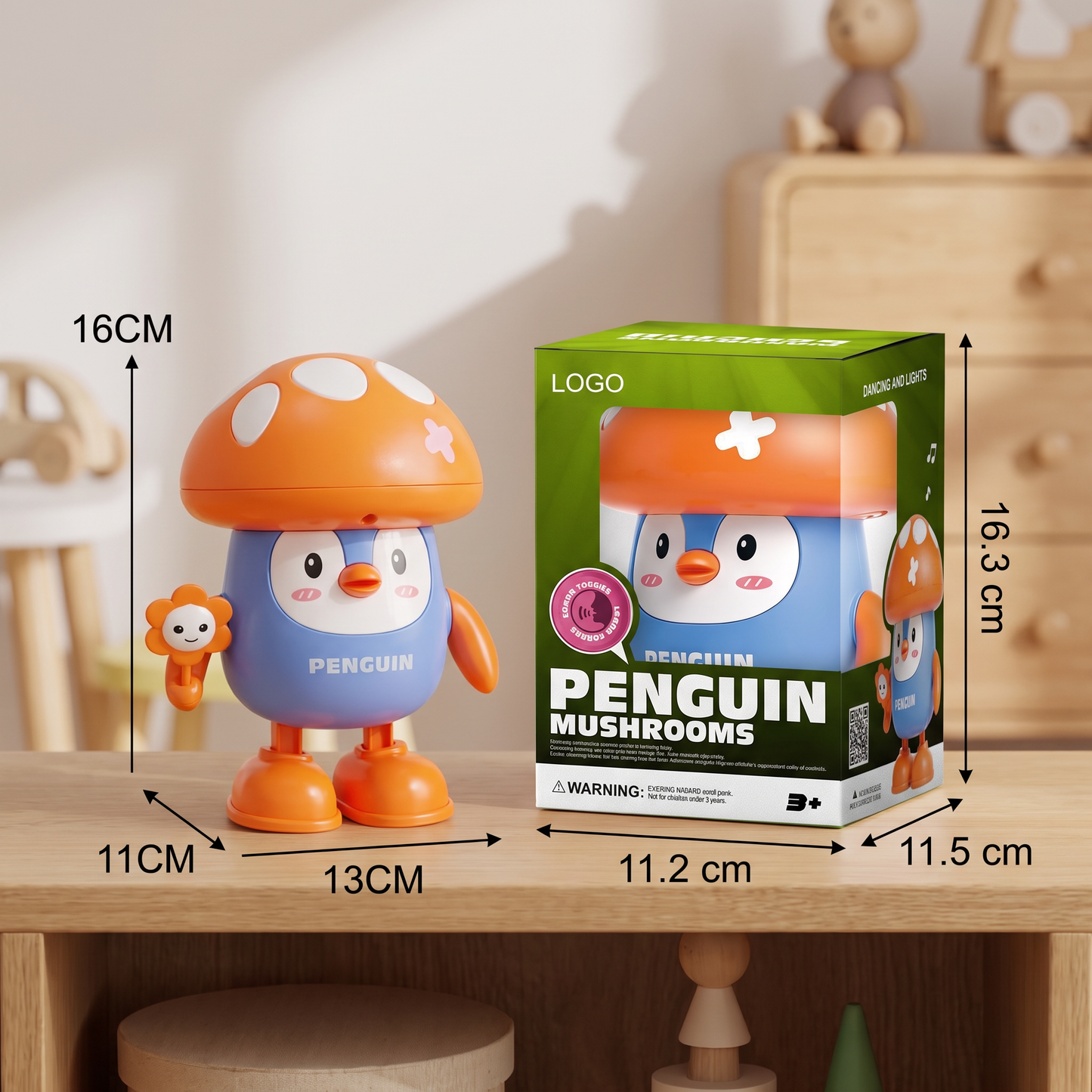 Interactive Talking & Dancing Penguin Toy with Music