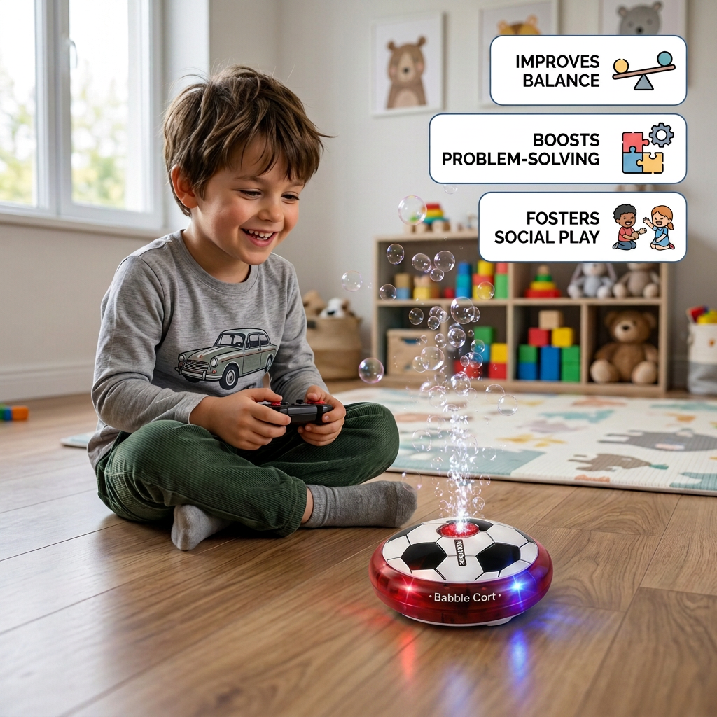 Remote Control Soccer Bubble Ball with Lights & Music