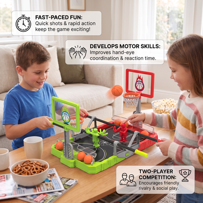 Mini Basketball Battle Game – 2-Player Tabletop Hoops Challenge