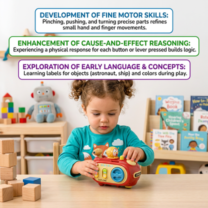 5-in-1 Press & Go Busy Car Toy for Fine Motor Skills Development