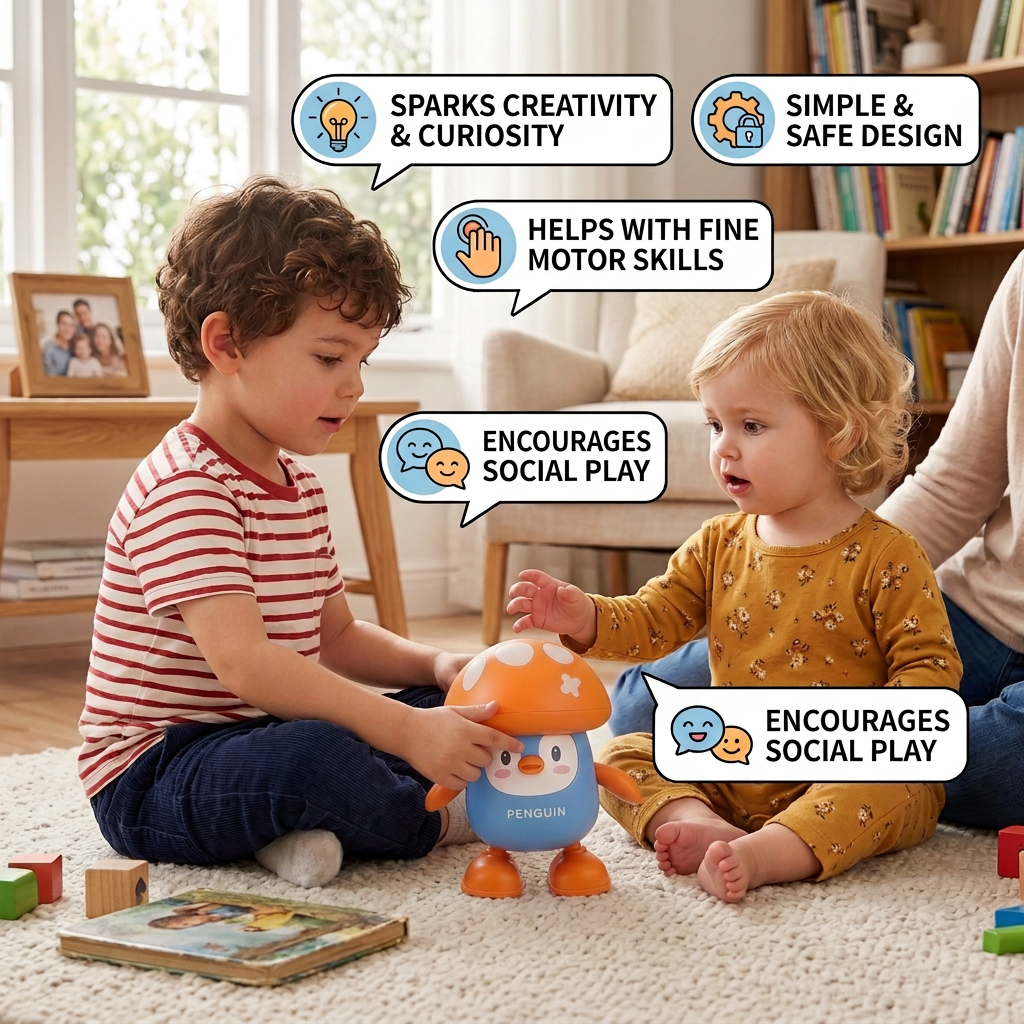 Interactive Talking & Dancing Penguin Toy with Music
