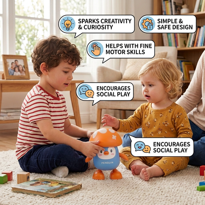 Interactive Talking & Dancing Penguin Toy with Music