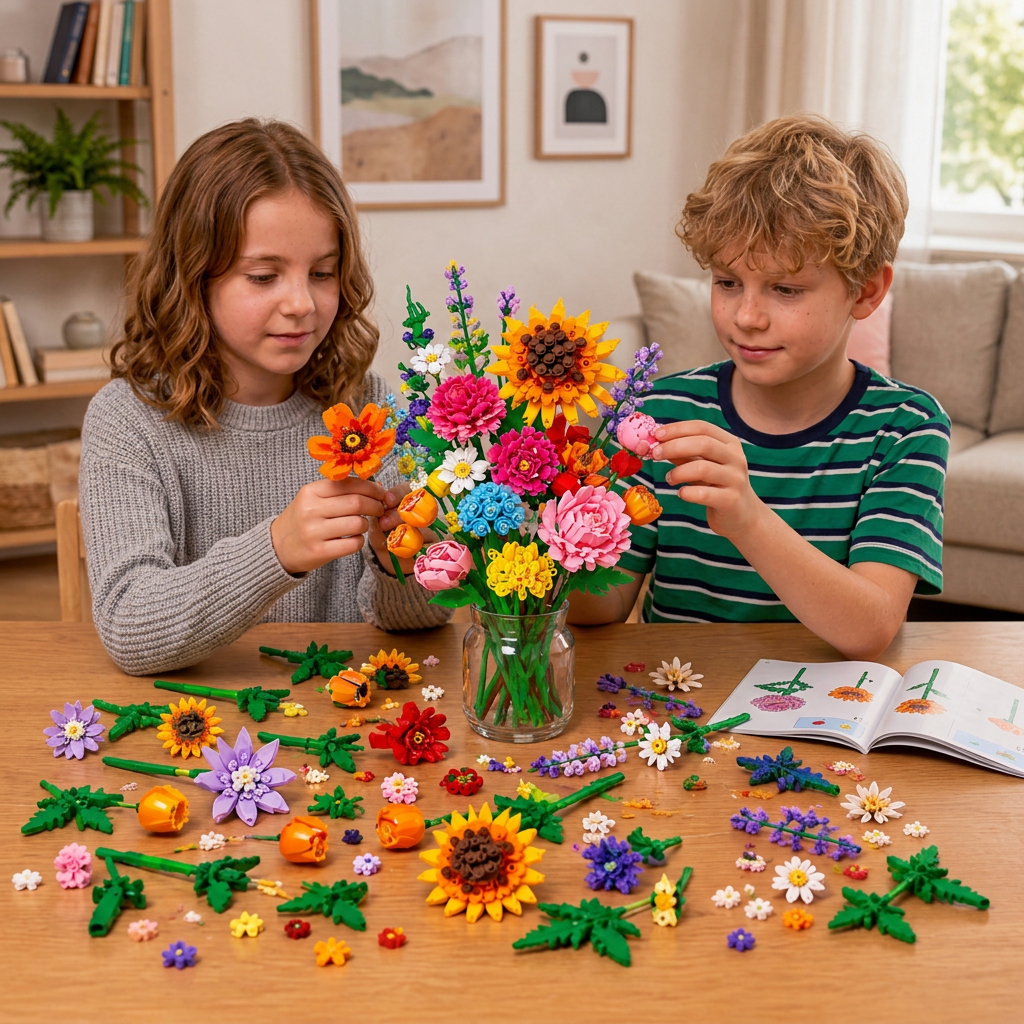 Christmas Building Block Flower Bouquet Advent Calendar