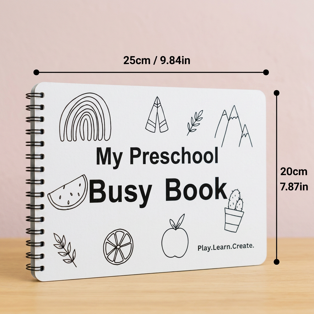 Montessori Busy Book – Reusable Preschool Learning Activity Book