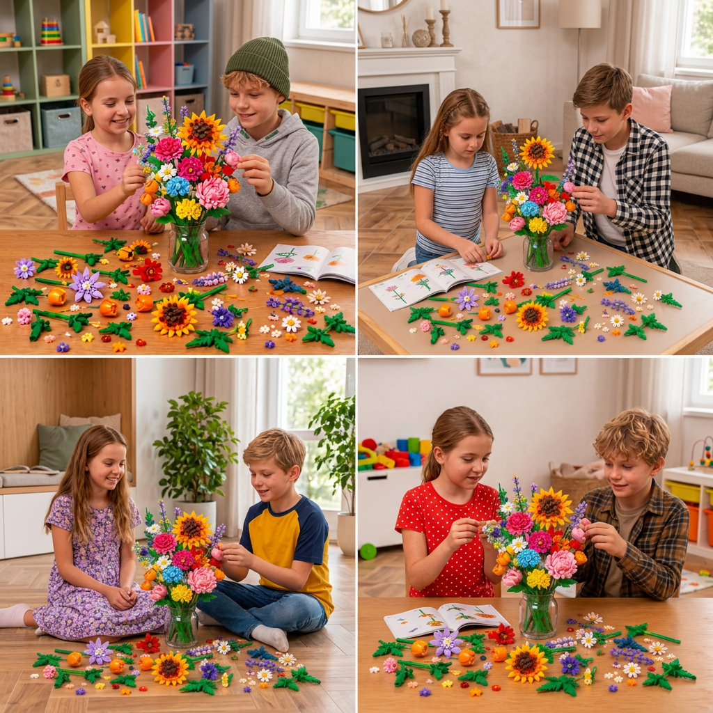 Christmas Building Block Flower Bouquet Advent Calendar