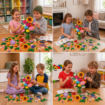 Christmas Building Block Flower Bouquet Advent Calendar