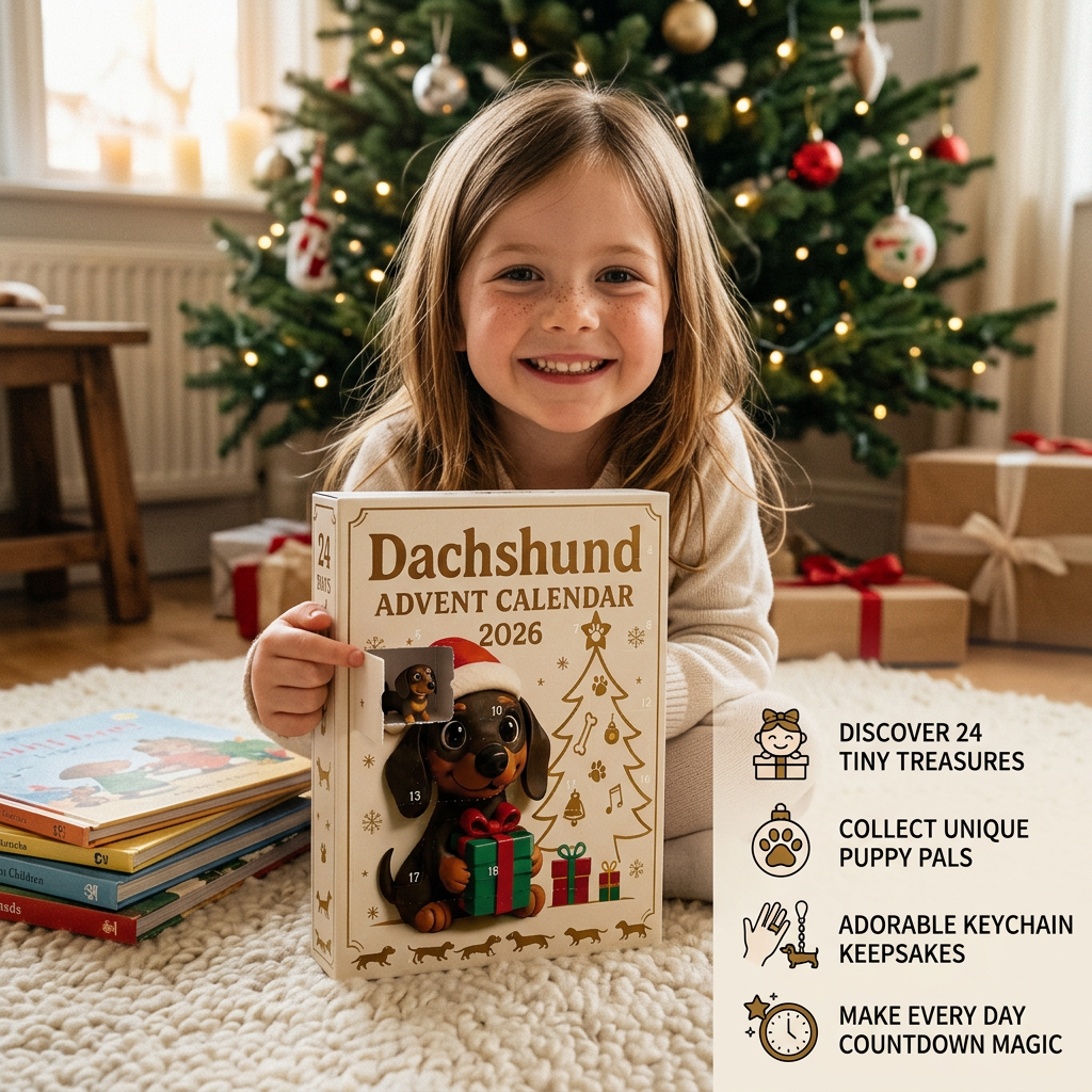 24-Day Dachshund Advent Calendar with Surprise Figurines
