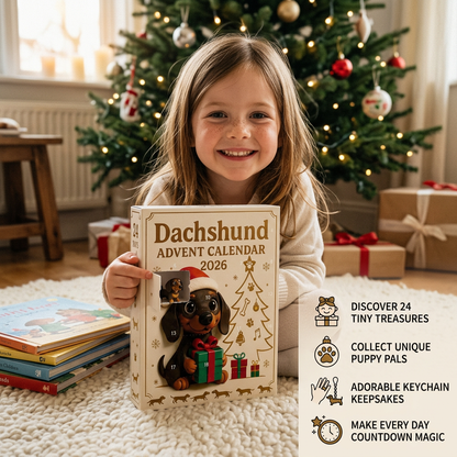 24-Day Dachshund Advent Calendar with Surprise Figurines
