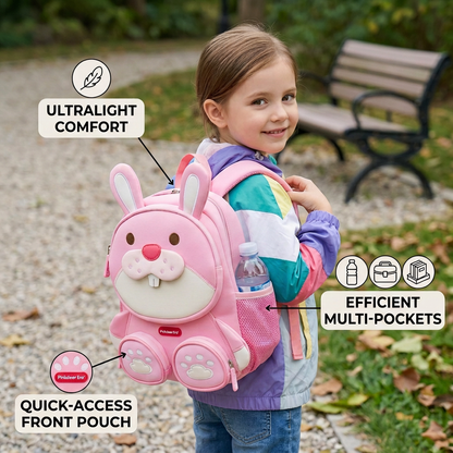 Kids Cartoon Animal Backpack – Lightweight Multi-Pocket School Bag