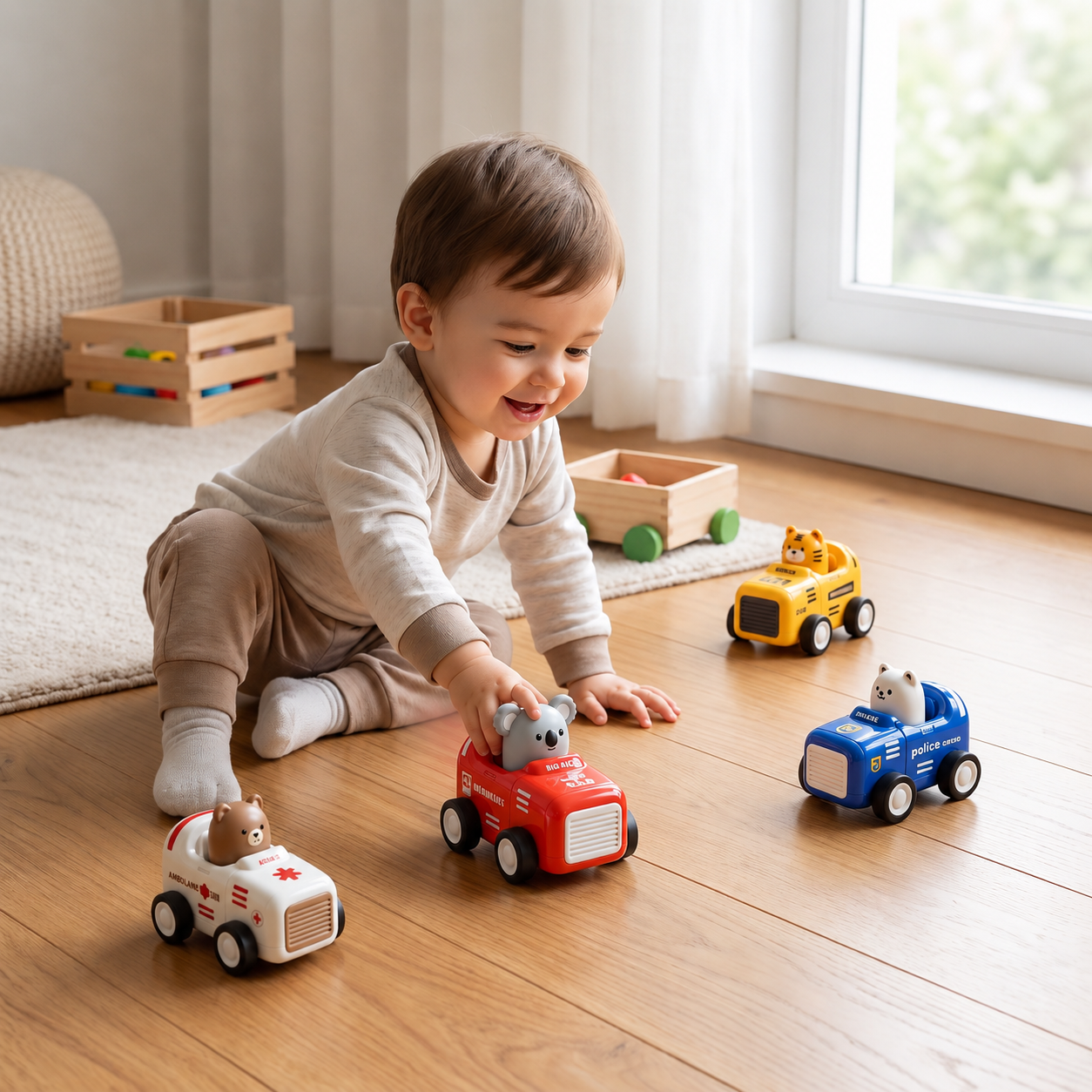 Press & Go Animal Airplane & Truck Toy for Kids