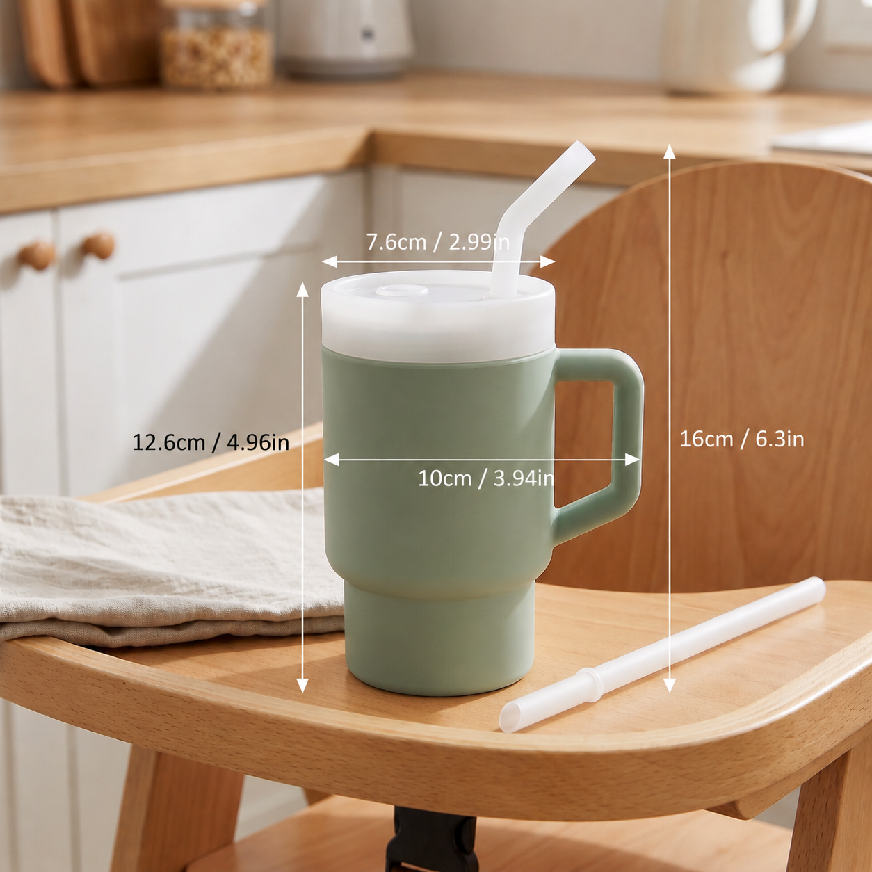 Leakproof Silicone Toddler Straw Cup