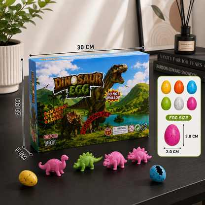 Hatching Dinosaur Egg Kit – Grow-in-Water Dino Eggs with Surprise Toys