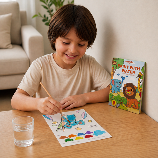 Watercolor Painting Book with Brush – Mess-Free Paint with Water Fun