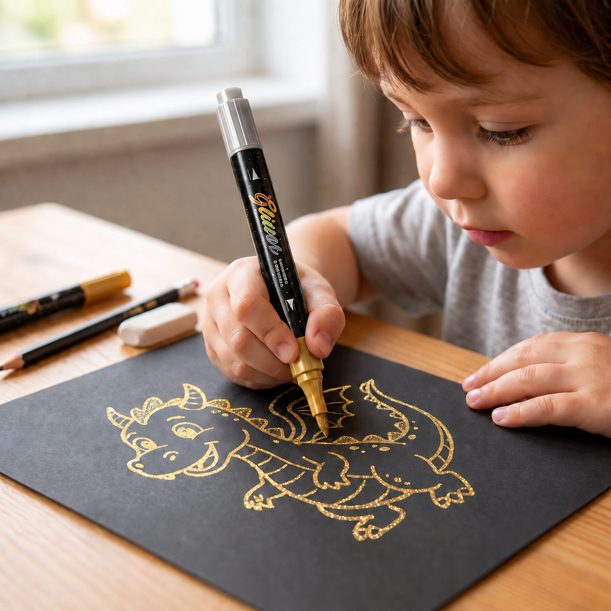 Glitter Brush Marker Set – Dual-Tip Sparkling Art Markers