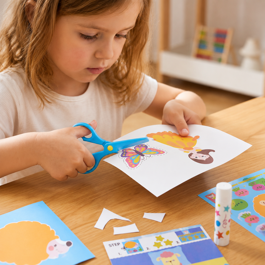Kids Scissor Skills Activity Book – Safe Cutting Practice with Safety Scissors