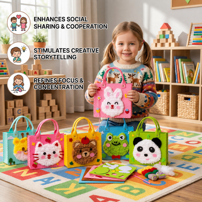 Kids DIY Plush Tote Bag Craft Kit