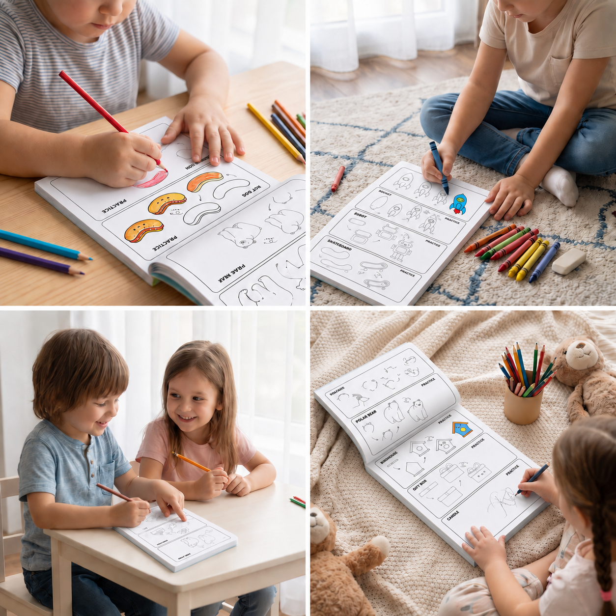 Montessori How to Draw Activity Book – Step-by-Step Learning & Drawing Practice