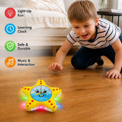 Starfish Clock Learning Toy – Interactive Time Teaching Toy for Kids